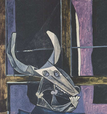 Pablo Picasso Still Life With Ox Skull " Offset Lithograph Cu