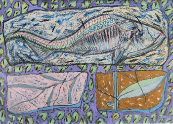 Graham Snow Small Study 1990 Gouache & Conte On Paper Galleria Grafica Tokio