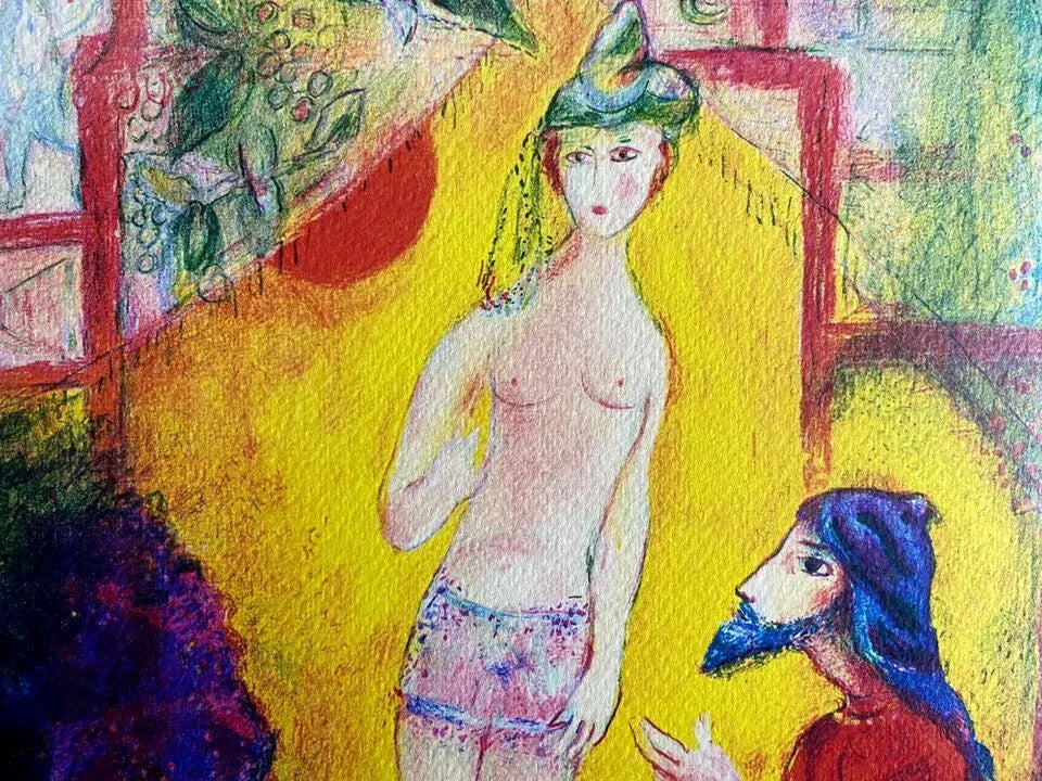 Marc,Chagall Lithograph Coa Original Signed Numbered Collection Stamp