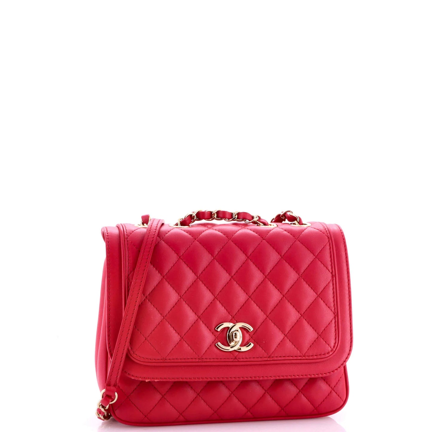 Chanel Lovely Day Square Flap Bag Quilted Lambskin Medium
