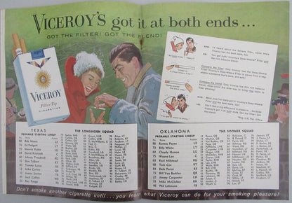 1961 Texas Vs Oklahoma Game Program Signed By (50) Longhorns W/ Royal  192967