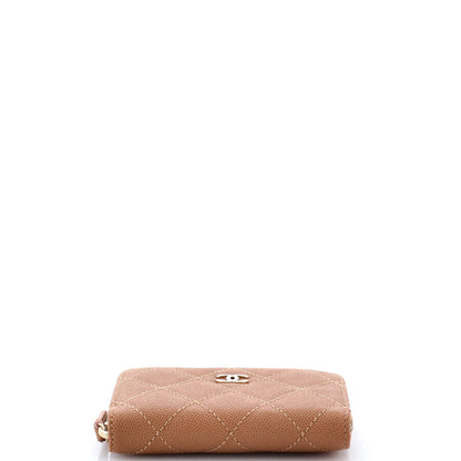 Chanel Cc Zip Coin Purse Quilted Caviar Small