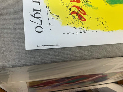 Marc Chagall The Yellow Background " Lithograph Modernism Yellow