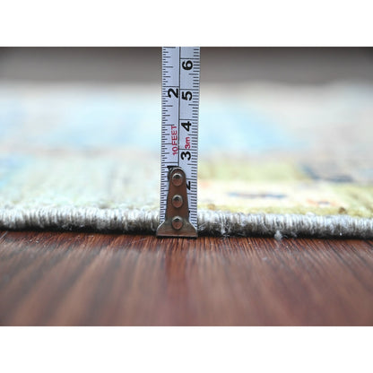 2'8"X7'7" Gray All Wool Kashkuli Animal Figurines Hand Knotted Runner Rug