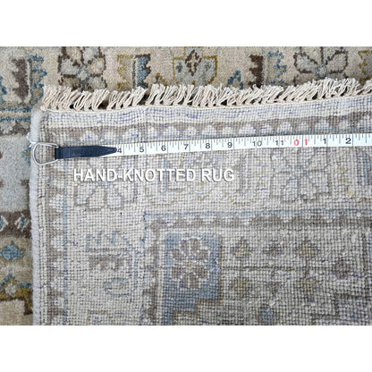 2'9"X21'9" Gray Zoroastrian Village Inspired Wool Hand Knotted Runner Rug