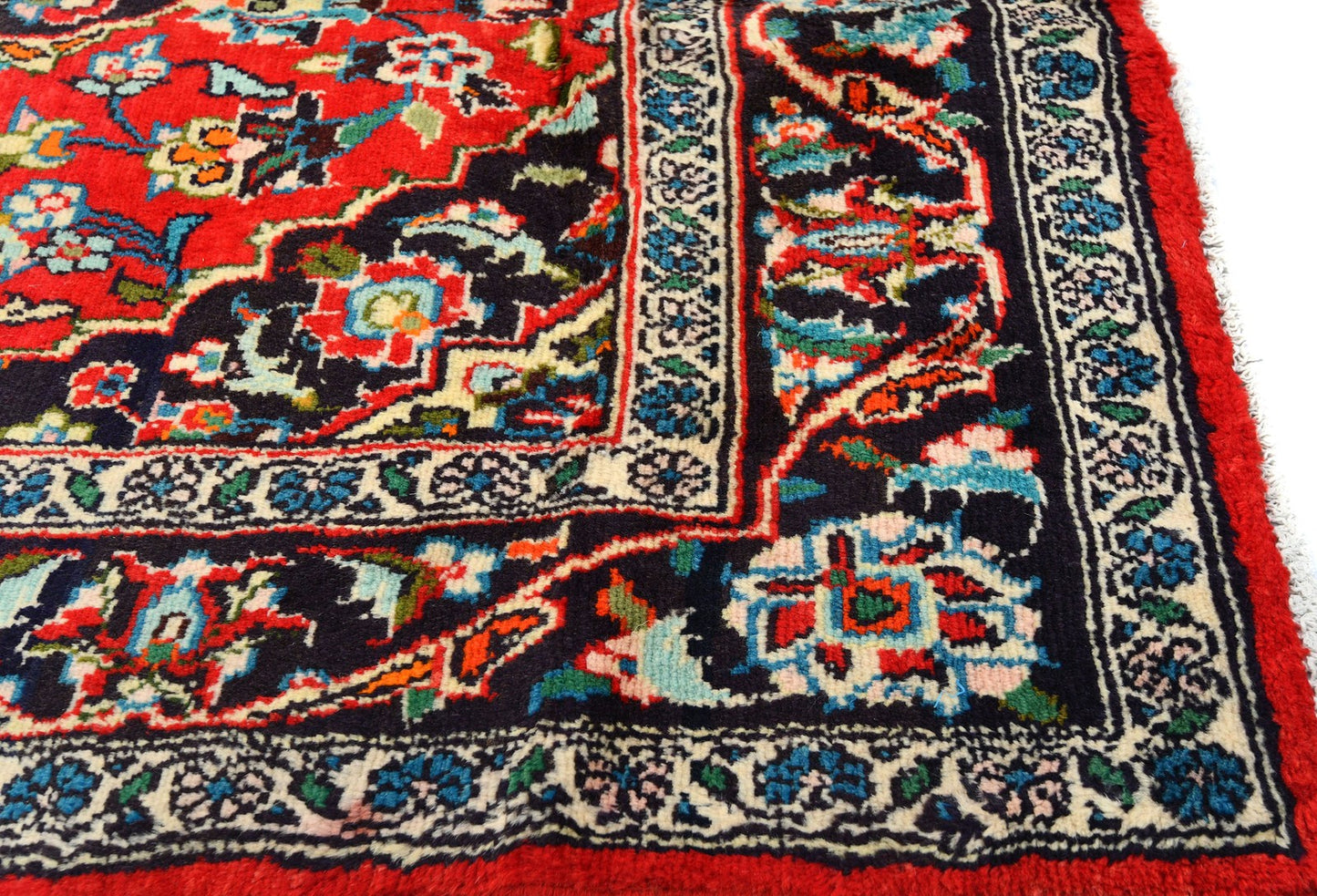3'7X7'0 Red Traditional Classic Floral Handmade Oriental Rug Entryway Carpet