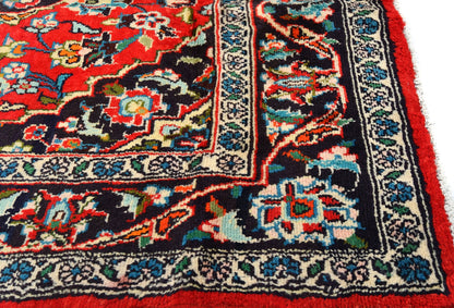 3'7X7'0 Red Traditional Classic Floral Handmade Oriental Rug Entryway Carpet