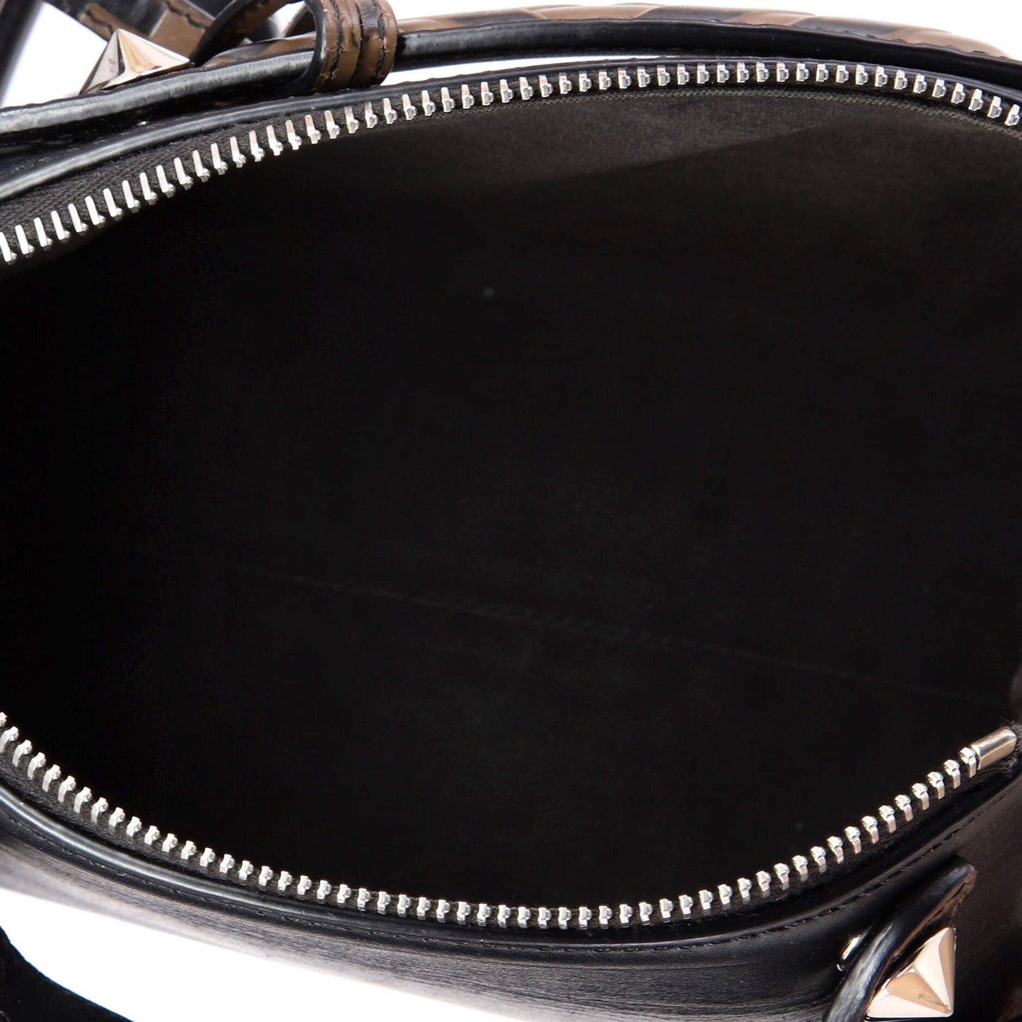 Fendi By The Way Satchel Leather With Zucca Embossed Detail Mini