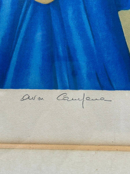 Avon Campana Lithograph Spring Girl With Balloon Framed Signed Numbered