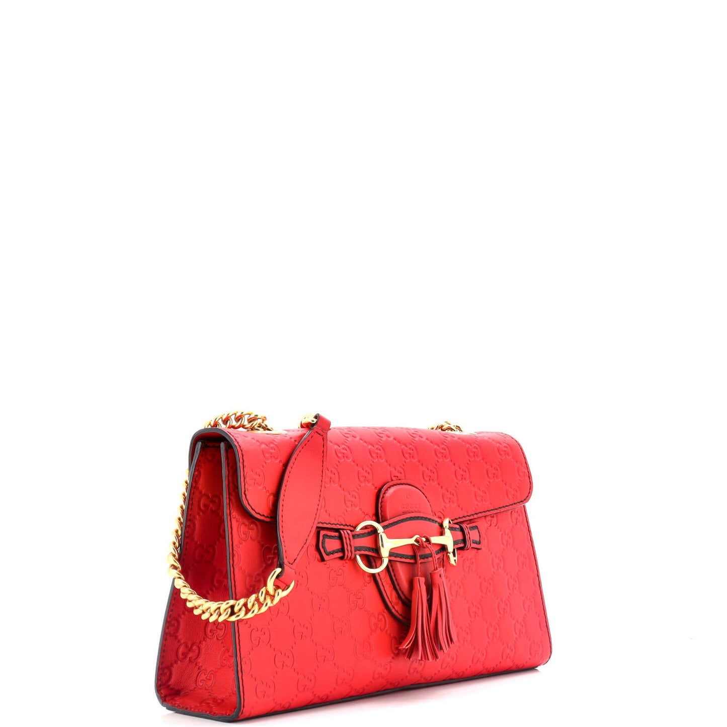 Gucci Emily Chain Flap Bag Guccissima Leather Medium