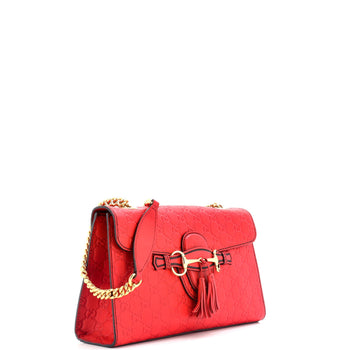 Gucci Emily Chain Flap Bag Guccissima Leather Medium