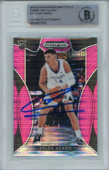 Tyler Herro Autographed 2019-20 Panini Prizm Draft Picks Pink Pulsar Prizm Rooki