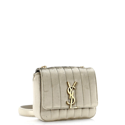Saint Laurent Vicky Crossbody Bag Vertical Quilted Velvet Small