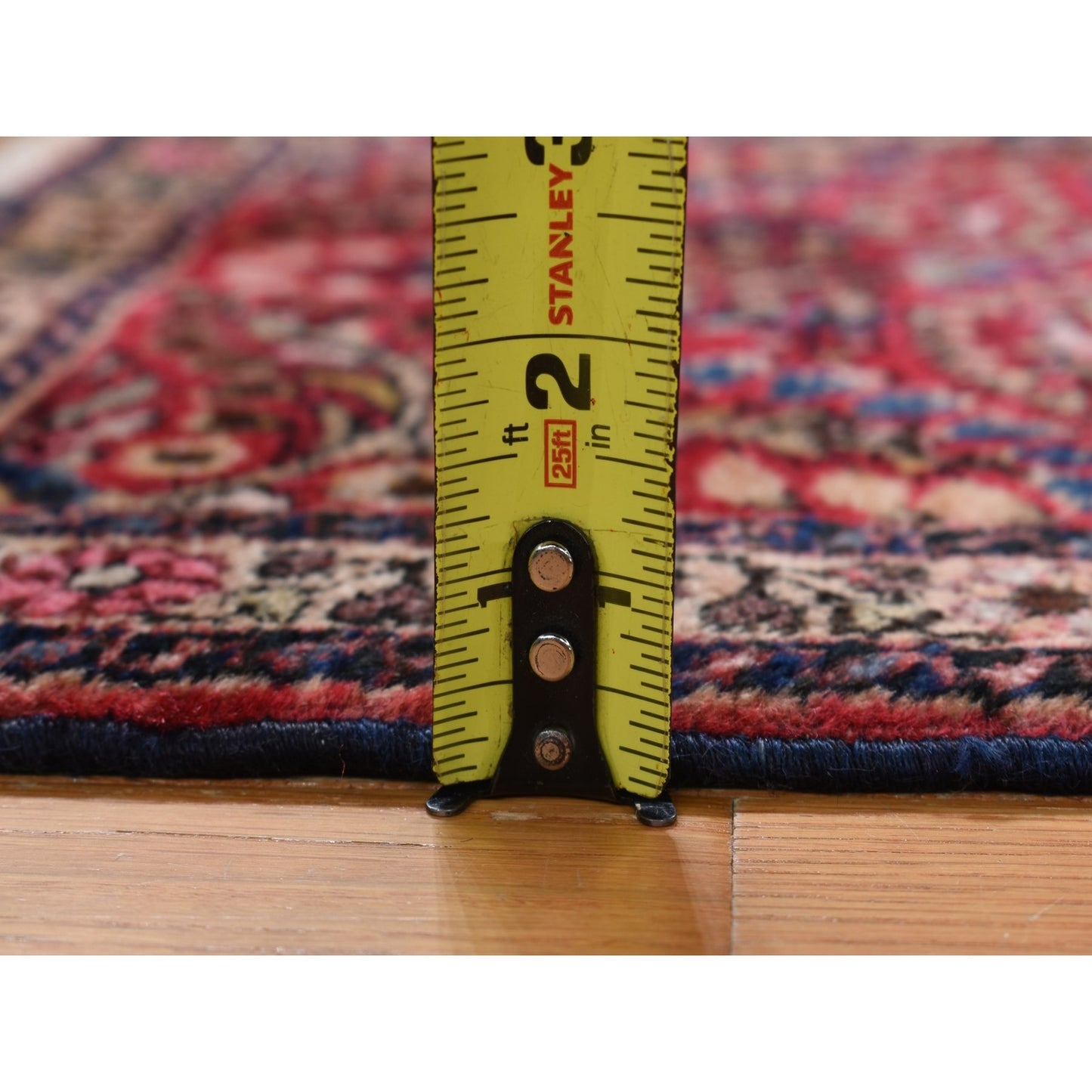 2'X2'6" Red Mat Antique Zoroastrian Sarouk Hand Knotted Oriental Rug