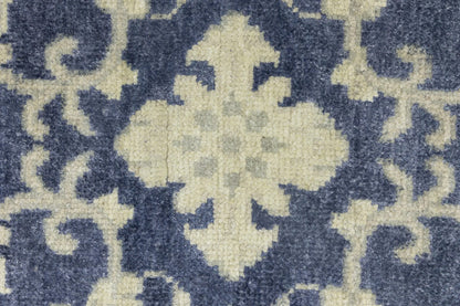 Muted Slate Blue Transitional Oriental Rug Dining Room Decor Carpet 8X10 ft