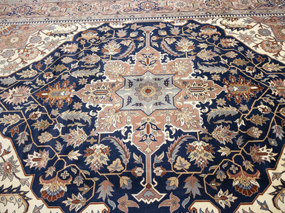 Hand-Knotted Vintage Serapi Oriental Rug 9X12 Ft