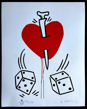 Keith Haring Lithograph Coa Signed Numbered By Hand /Stamp