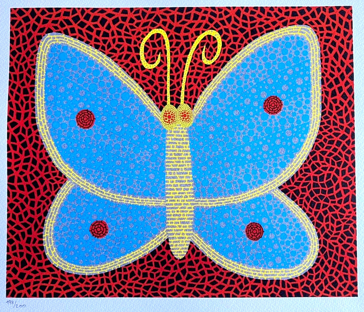 Yayoi Kusama "Butterfly" Lithograph Mori Museum Hand Numbered Coa