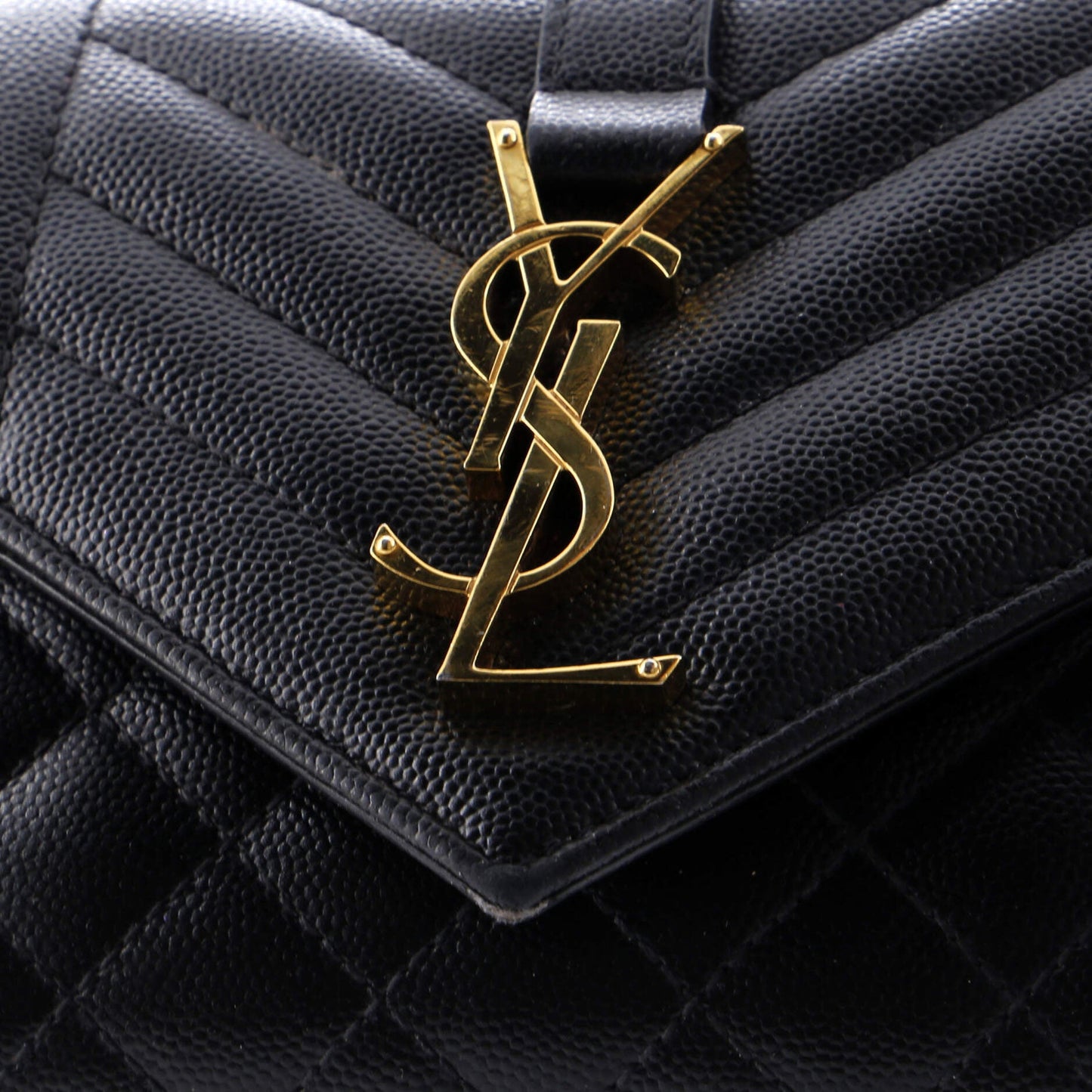 Saint Laurent Classic Monogram Envelope Satchel Mixed Matelasse Leather Small