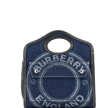 Burberry Logo Pocket Tote Denim Mini