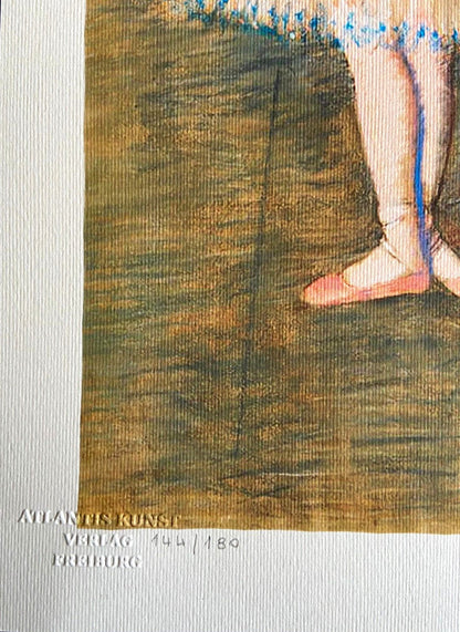 Edgar Degas Lithograph From An Coa Pastel, Hand Numbered