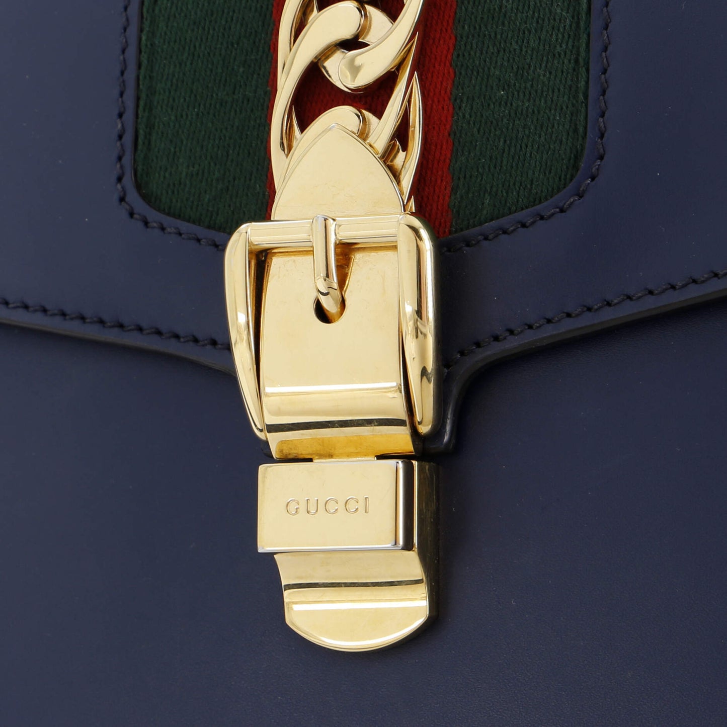 Gucci Sylvie Top Handle Bag Leather Medium