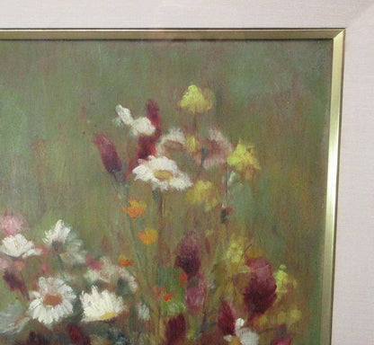 Yvette Dreanne Fleurs Original Oil Painting On Board Signed French Still Life