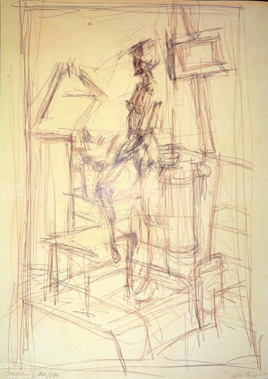 Alberto Giacometti Lithograph Coa -Original Numbered By Hand Signed