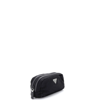 Prada Zip Travel Pouch Re-Nylon With Saffiano Leather