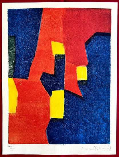Serge Poliakoff Lithograph Moma Coa Signed Op Numbered By Hand 250
