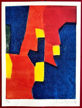 Serge Poliakoff Lithograph Moma Coa Signed Op Numbered By Hand 250
