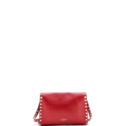 Valentino Garavani Rockstud Flip Lock Flap Bag Leather Medium