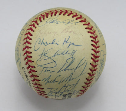 Curt Schilling Signed 191885 Phillies Team Baseball 33 Van Slyke ONL