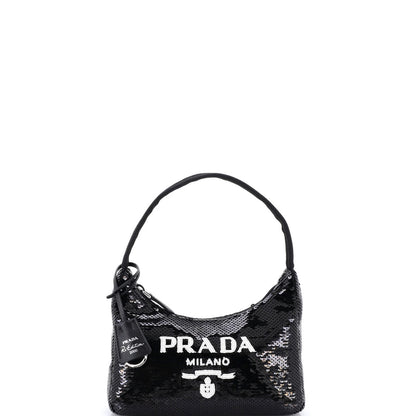 Mini Prada Re-Edition 2000 Hobo Sequins