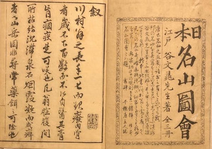 Japanese Buncho Tani woodblock collection Illustrated Guide to Famous Mountains