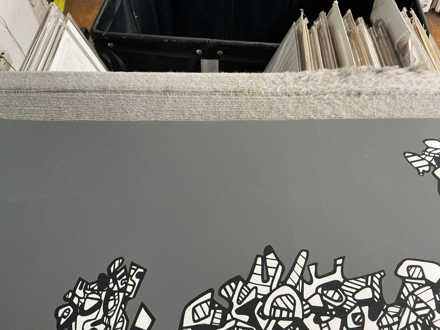 Jean Dubuffet Le Libre Echange " Serigraph Modernism Gray Bla