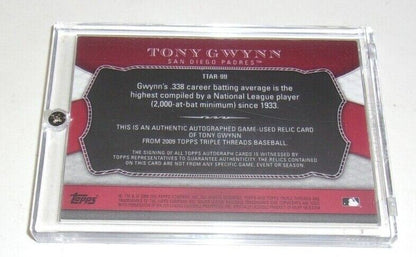 Tony Gwynn 09 Triple Threads Game  Triple Jersey