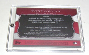 Tony Gwynn 09 Triple Threads Game  Triple Jersey
