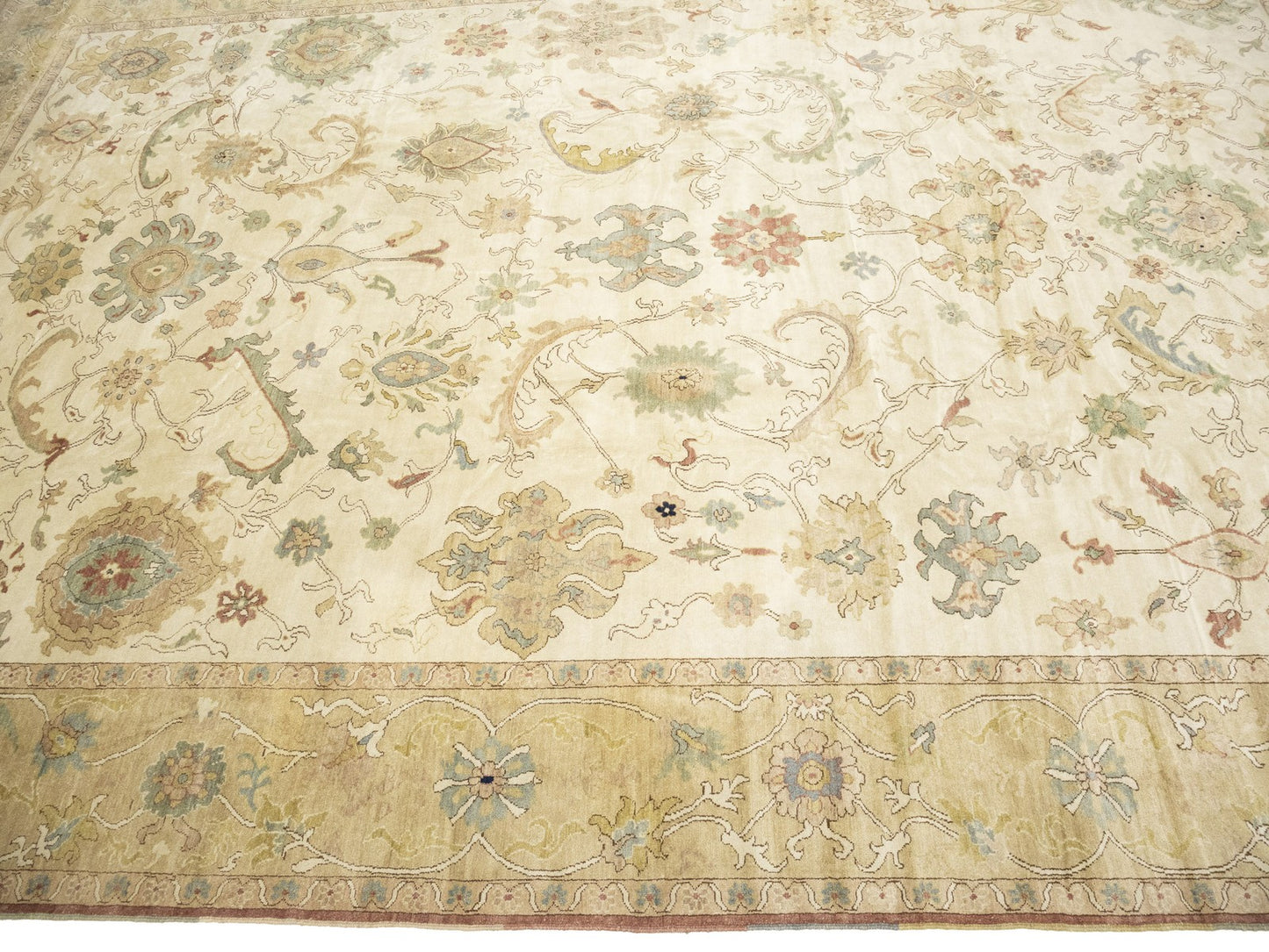 Oriental Floral Carpet Rug Turkish Style Oversized 126X17 Handmade