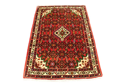 Handmade Oriental Rug Small Floral Tribal