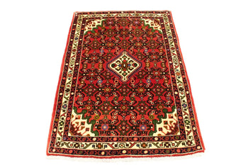 Handmade Oriental Rug Small Floral Tribal