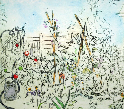 July" Giclee Print, Edition 46/ 300, Signed - Joanne ISAAC "Garden