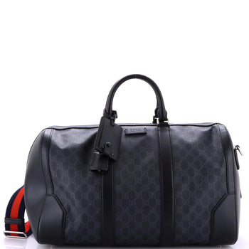 Gucci Convertible Duffle Bag Gg Coated Canvas Medium