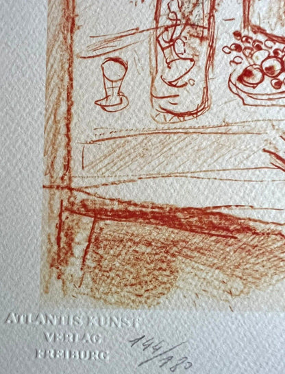 Marc-Chagall Lithograph Hand-Made Coa Original Hand-Signed Pen Numbered-Limited