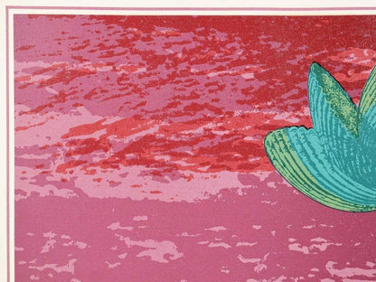Lee Kian Seng Lotus Original Silkscreen  Signed, Numbered, Embossed Malaysia