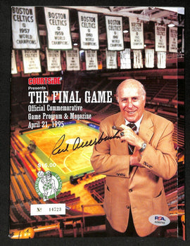 Red Auerbach Signed 1995 Program Final Game