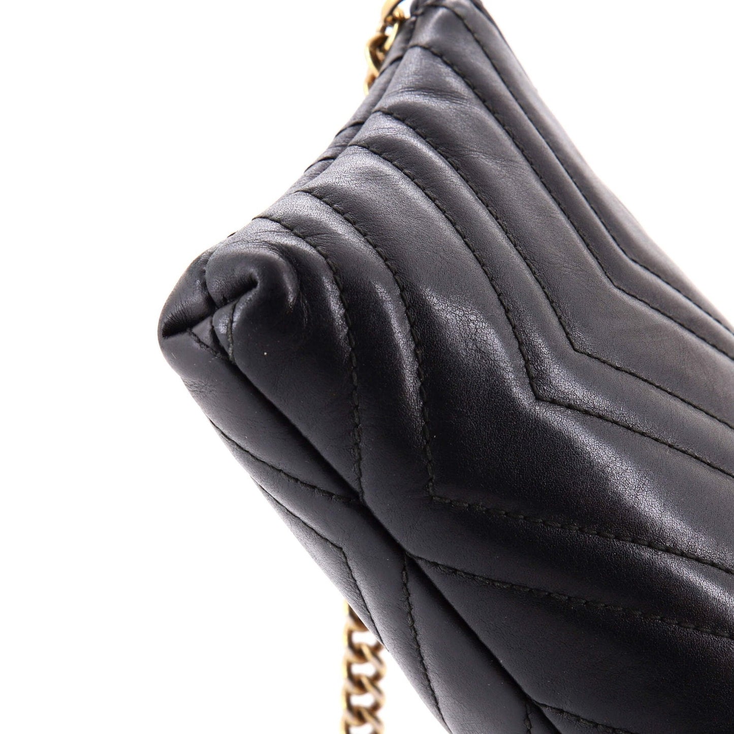 Gucci Gg Marmont Chain Shoulder Bag Matelasse Leather Mini