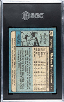 Rickey Henderson 1980 Topps #482 Sgc 7.5