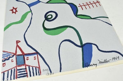 Henry Miller Art Book 1980 Limited 220 W/ Signed Silkscreen Lonely Woman Japan