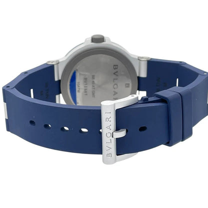 Bvlgari Aluminium Gmt Bb40Atgmt Blue Aluminium/Rubber Strap